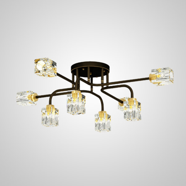 Потолочная люстра MICHAL L4 Brass Black by ImperiumLoft