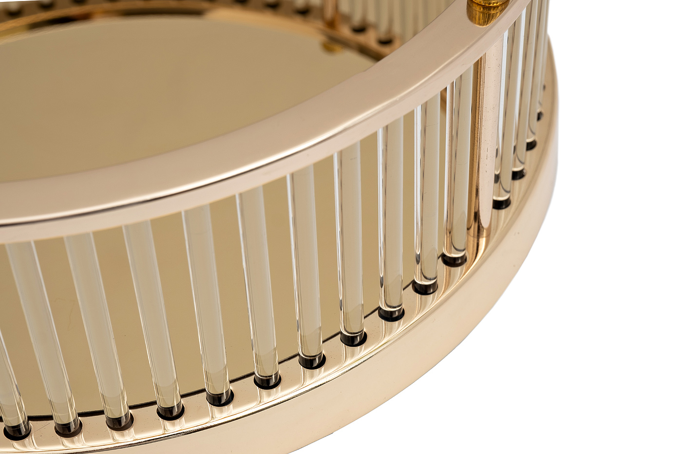 Поднос зеркальный с золотыми бортами 35см Garda Decor 2K299500-SG