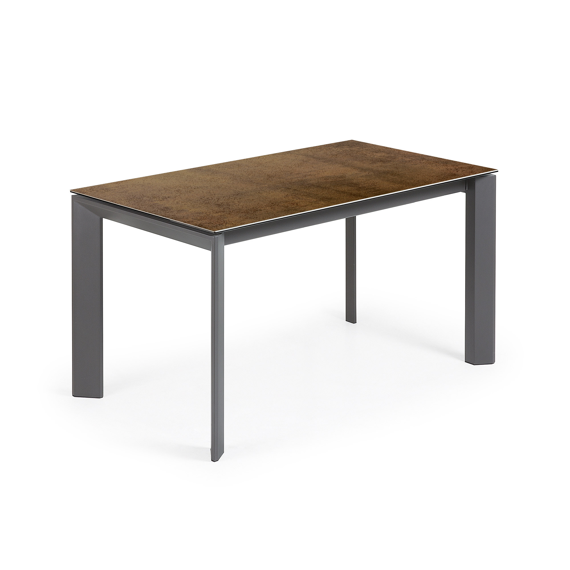 Стол Atta 140 (200) x90 антрацит, коричневый, керамика La Forma (ex Julia Grup)