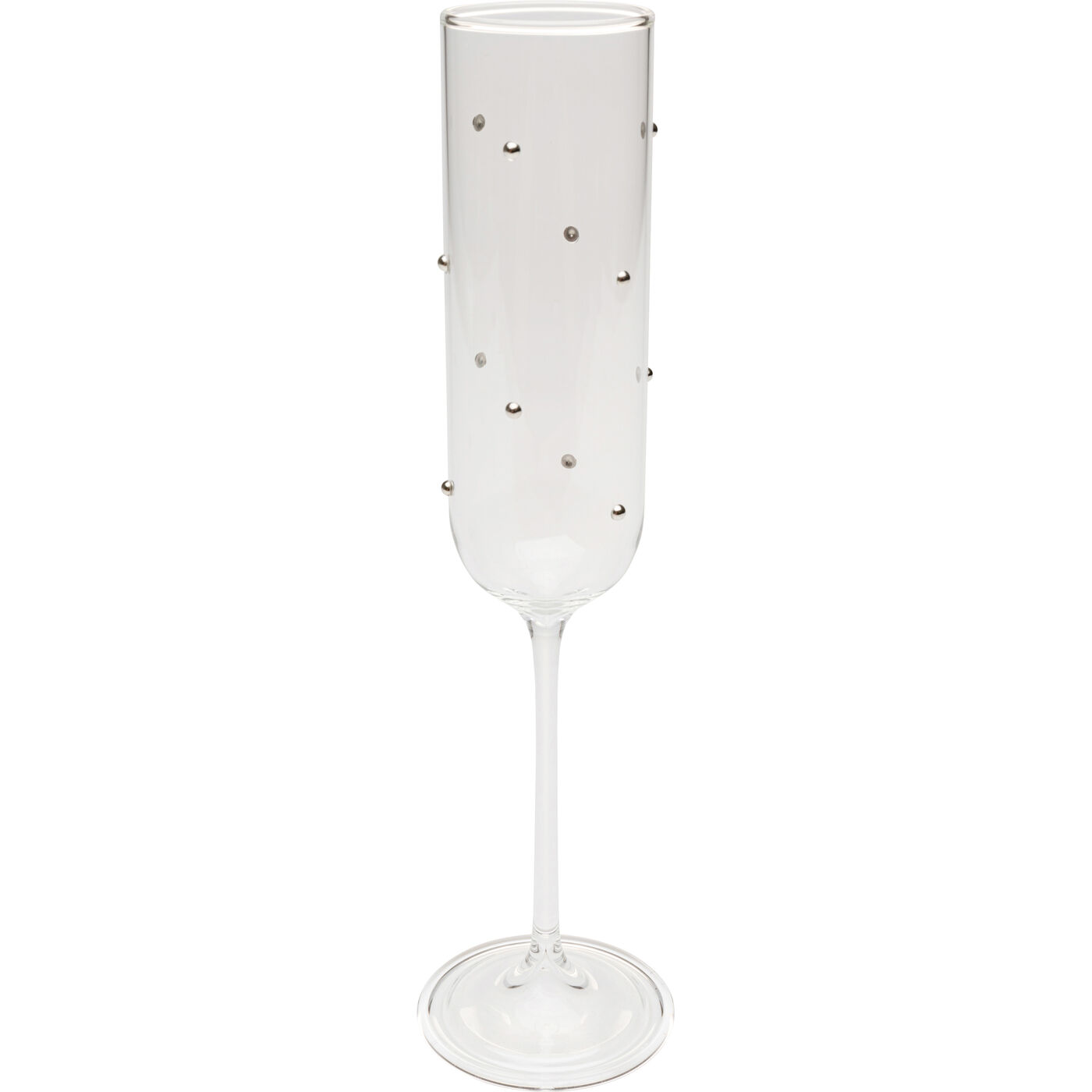 Бокал для шампанского Glam Dots Silver 25cm KARE 58023