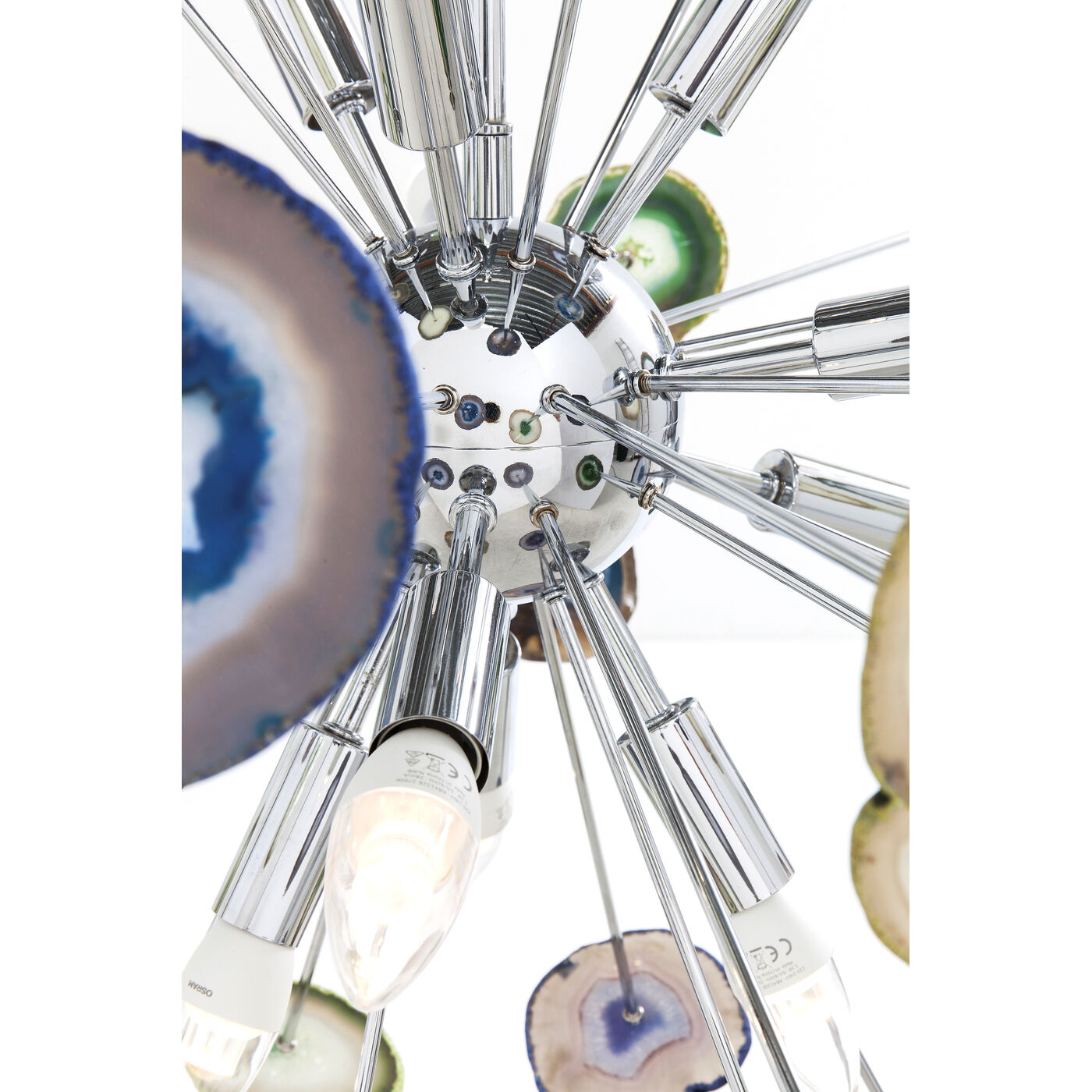 Светильник подвесной Chips Colore Chrome Ø61 см KARE 61473