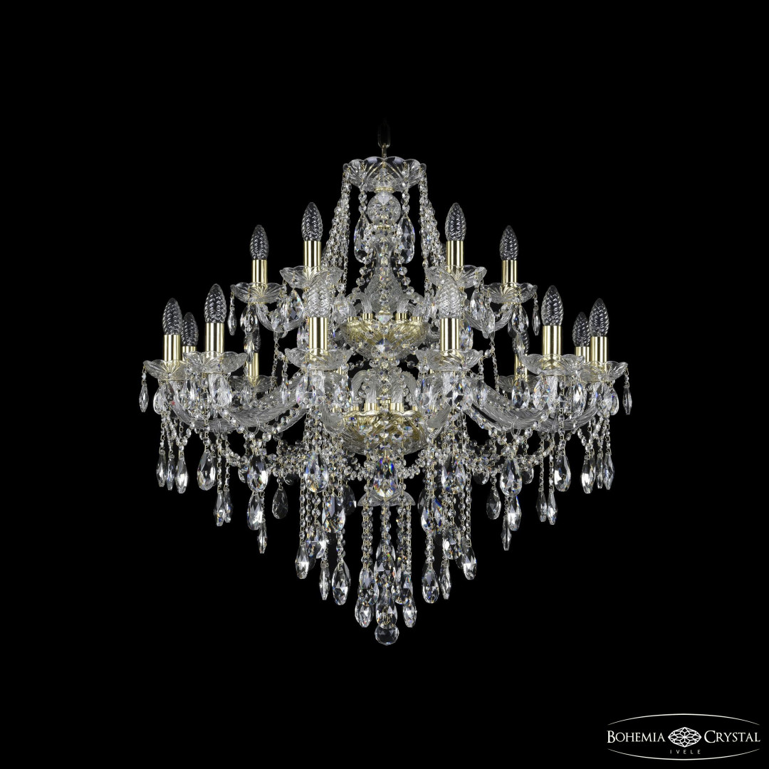 Люстра хрустальная 1415/12+6/300/2d G