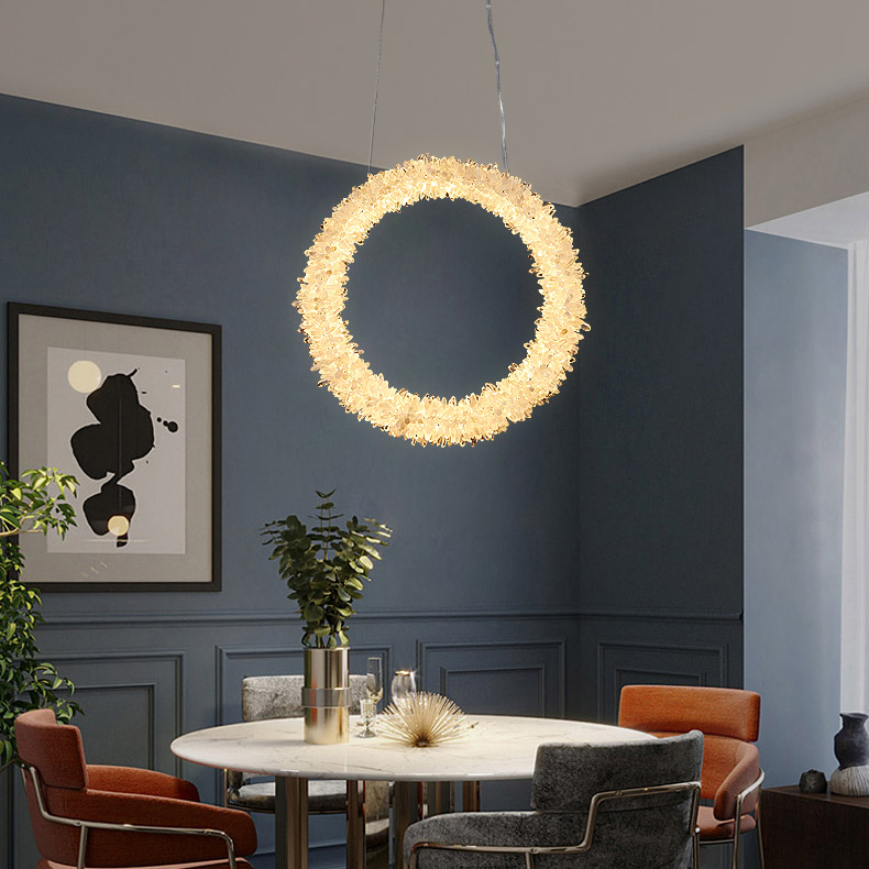 Подвесной светильник ROSLYN RING chrome D 80 by ImperiumLoft