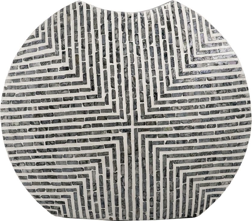 Ваза с отделкой раковинами устриц Glasar 48750