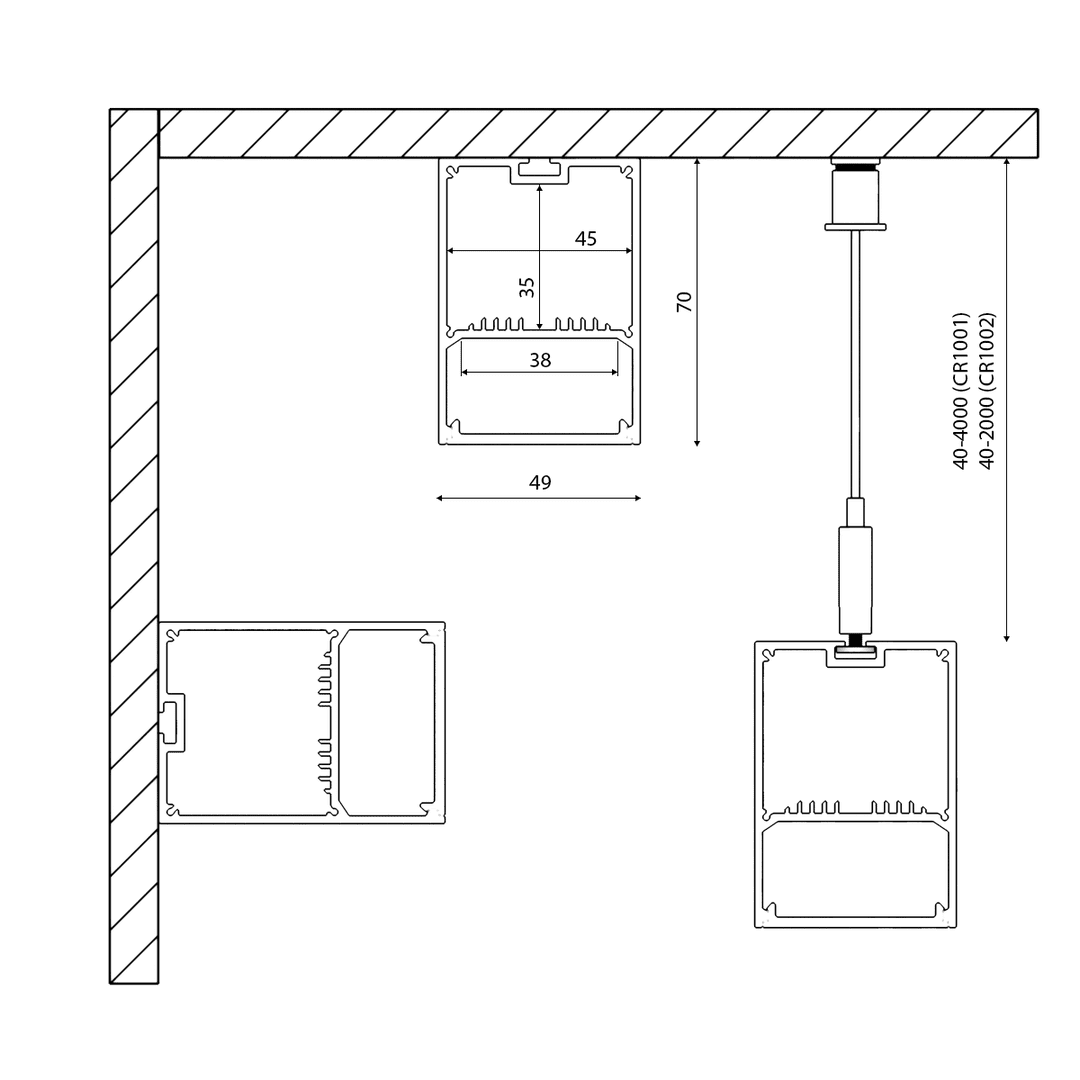 Профиль алюминиевый DesignLed LS.4970-W