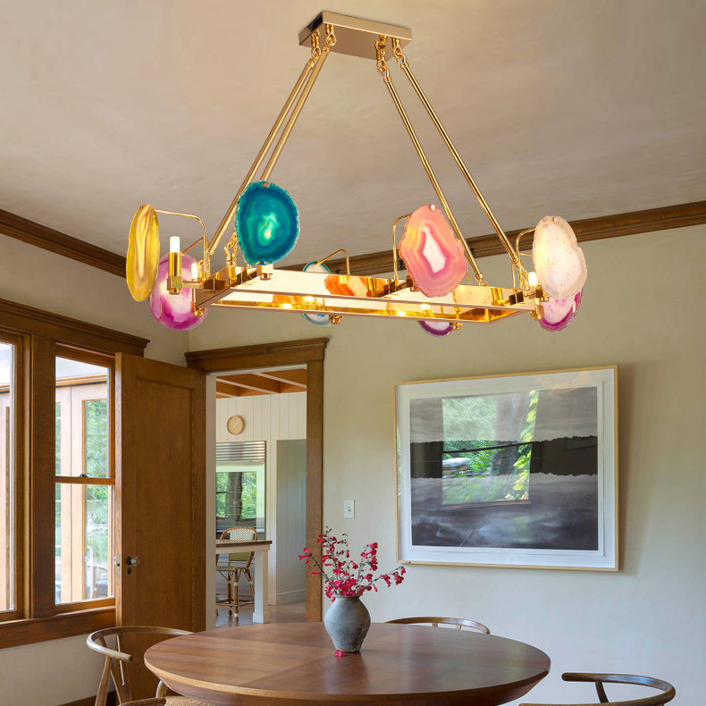 Люстра на штанге AGATE 4 Multicolored 6 by ImperiumLoft