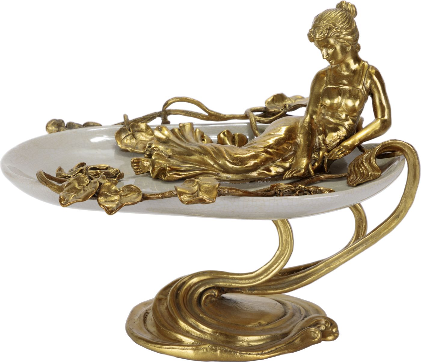 Блюдо с девушкой Glasar 31G2188/C611C/WHITE