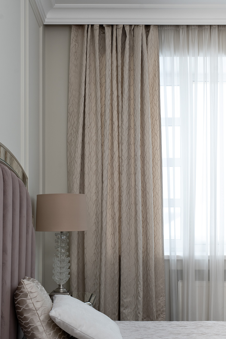 Портьера Mesh 275х260см бежевая Garda Decor 121GD-00004