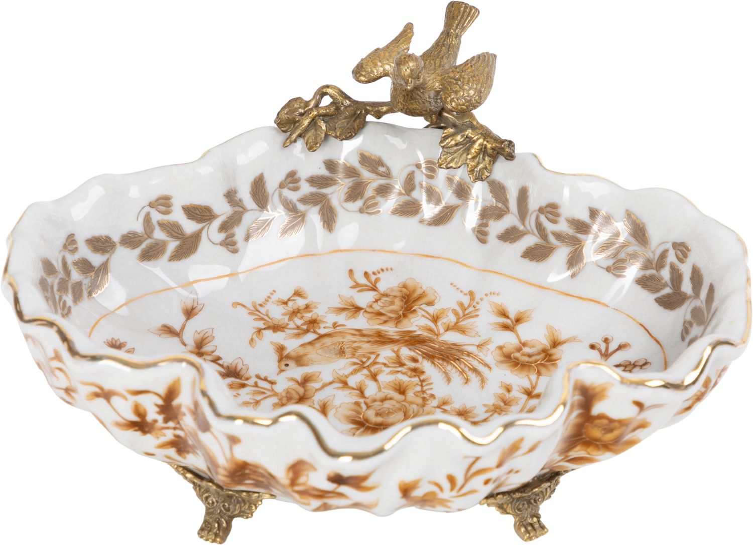 Блюдо с птичкой Glasar C482C/FD3462E