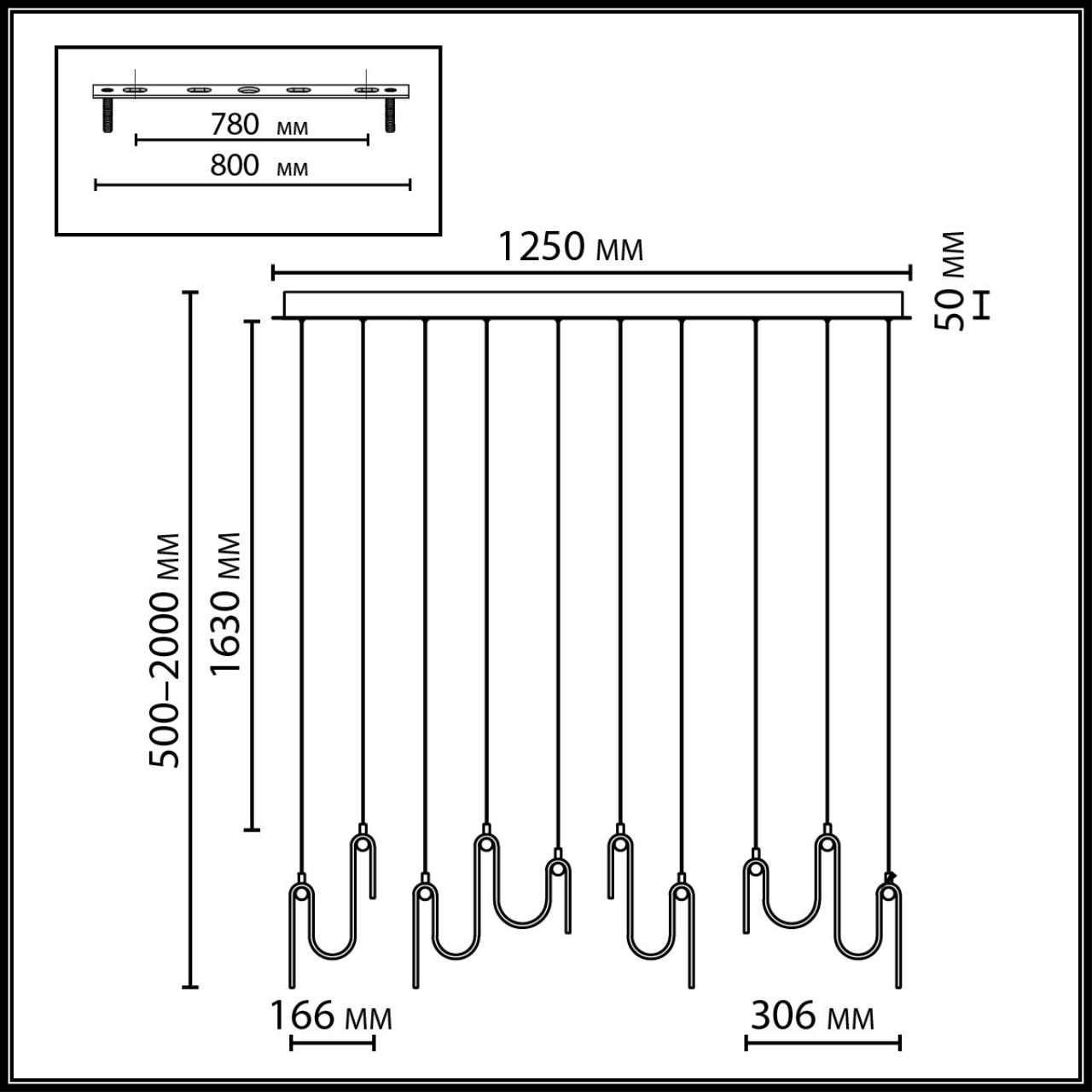 Люстра линейная Odeon Light 5106/52L