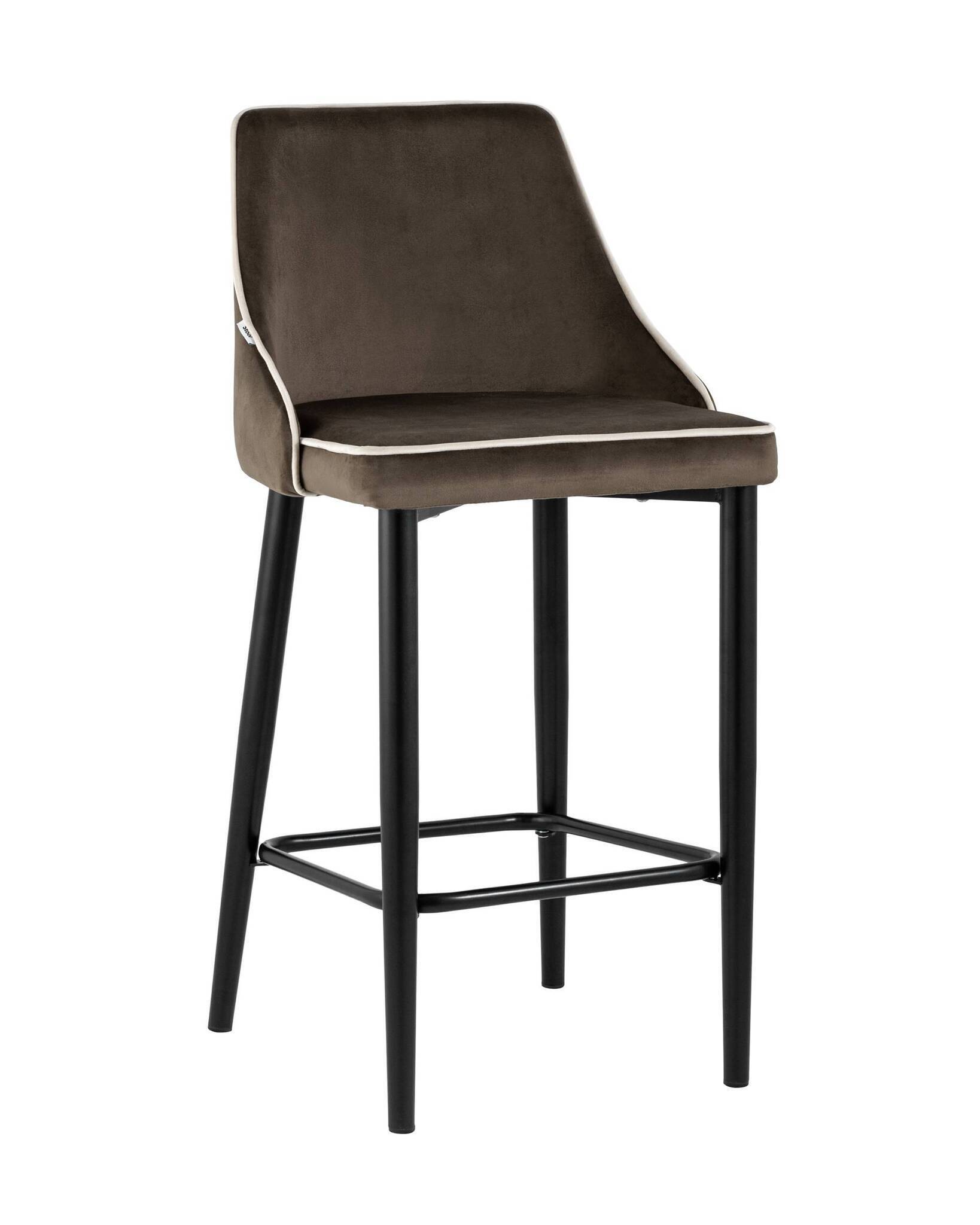 Стул полубарный Коби велюр коричневый Stool Group