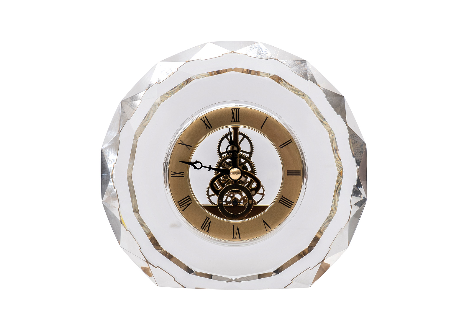 Часы настольные круглые, 16*6*14.5 . цвет золото Garda Decor C81751