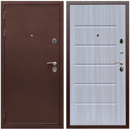 Дверь входная Graf Престиж 2 Антик медь / МДФ 16 мм ФЛ-102 Сандал белый