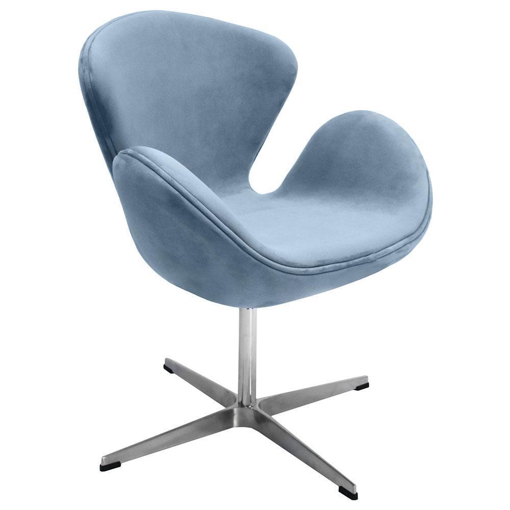 Кресло SWAN CHAIR серый, искусственная замша Bradex Home FR 0654