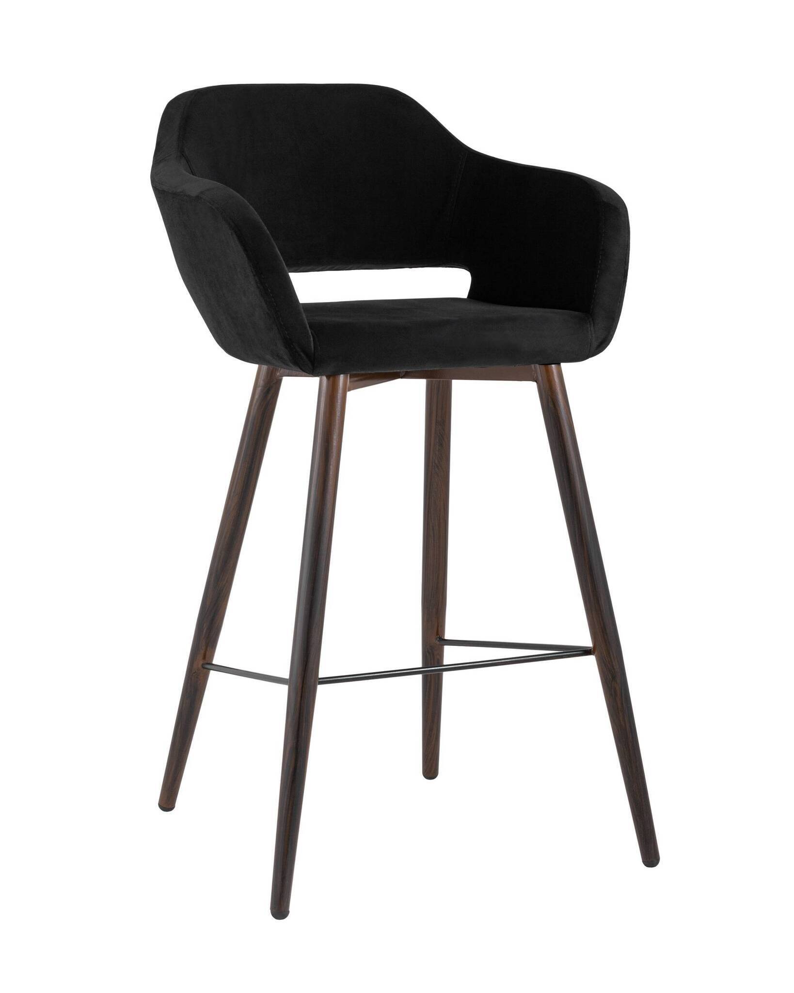 Стул барный Саймон велюр черный Stool Group