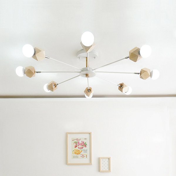 Люстра на штанге JX D90 White by ImperiumLoft