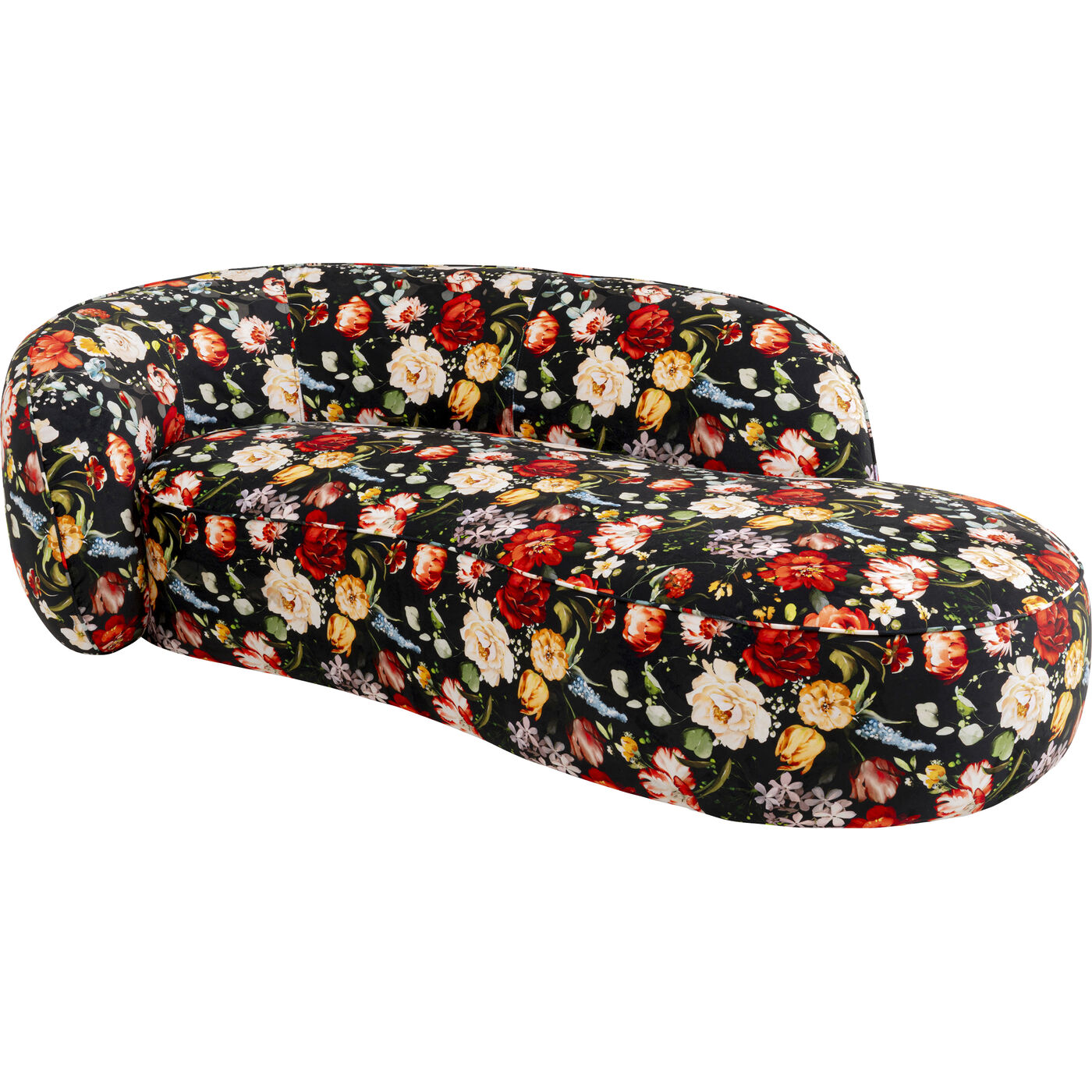 Диван Wonder Flowers Schwarz 250cm KARE 71391