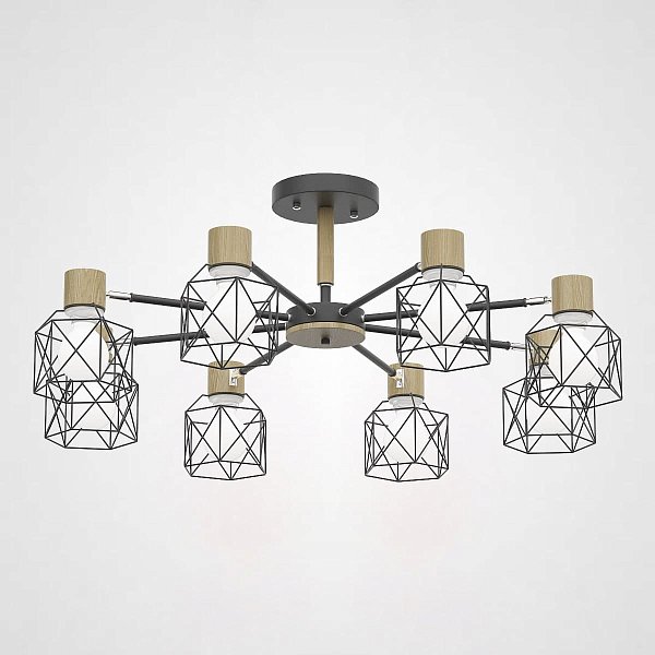 Потолочная люстра CORF B3 Black 8 lamps by ImperiumLoft