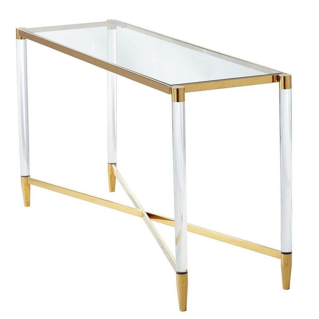 Прямоугольная золотая консоль Ясмин Louvre Home LHF010