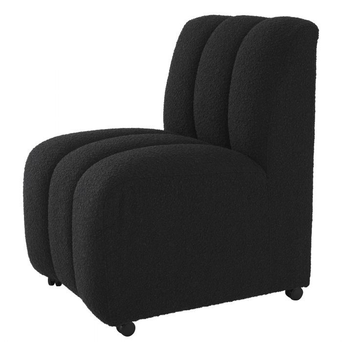 Обеденный стул Eichholtz Kelly bouclé black 115977