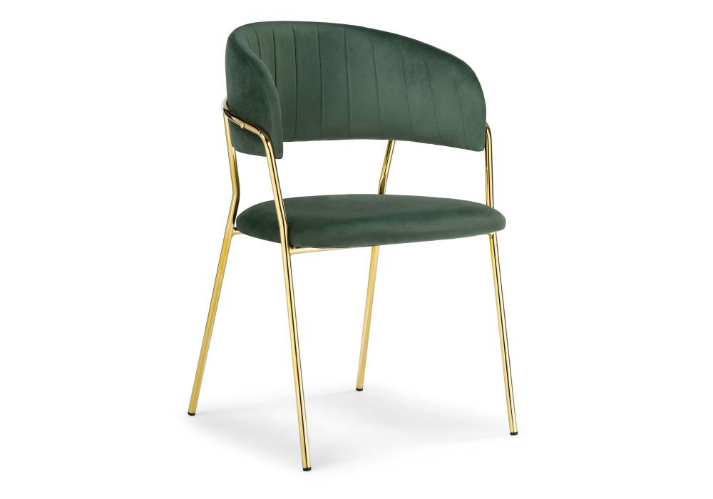 Стул Woodville Kamelia dark green / gold 15317