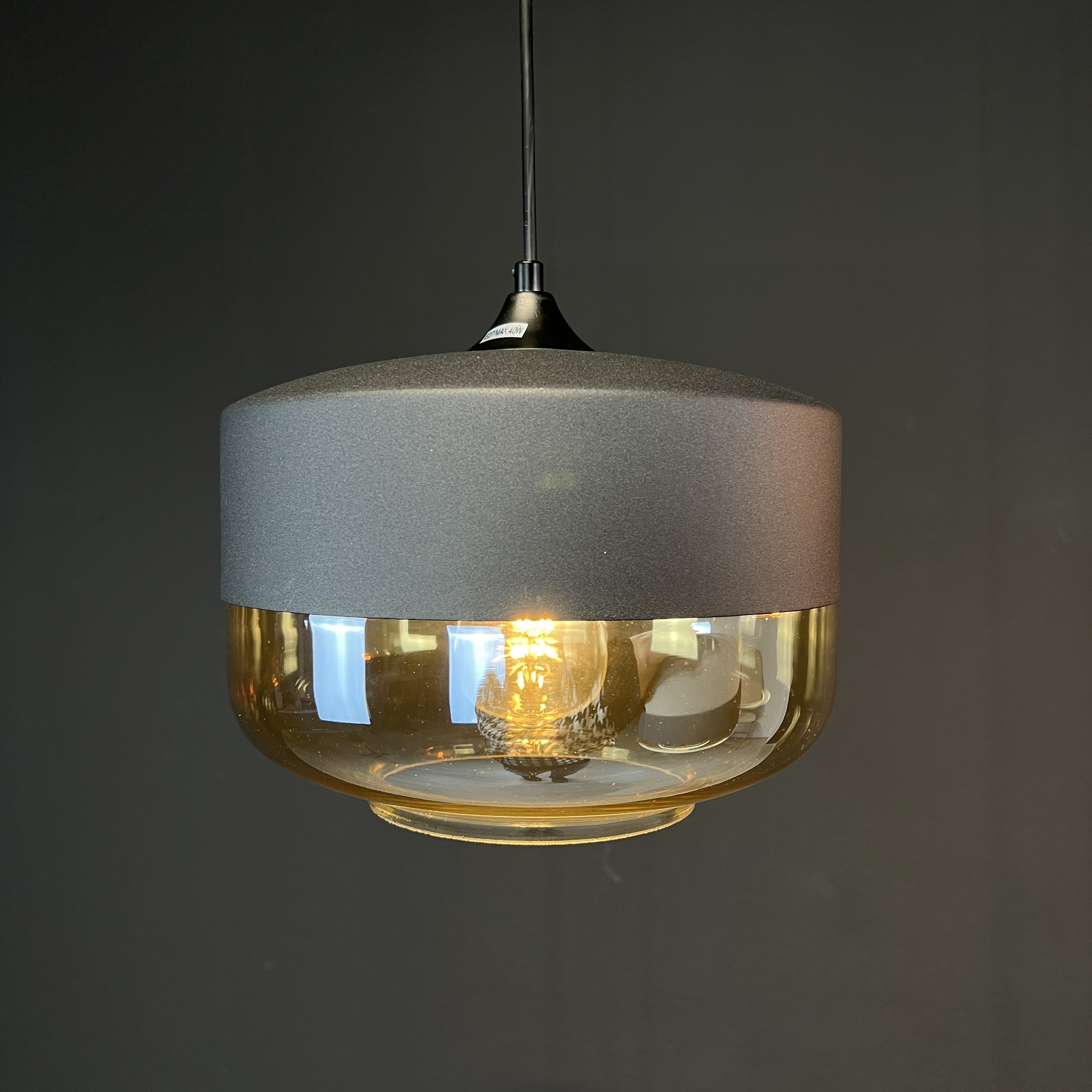 Подвесной светильник NORD D D25 Black/Amber by ImperiumLoft