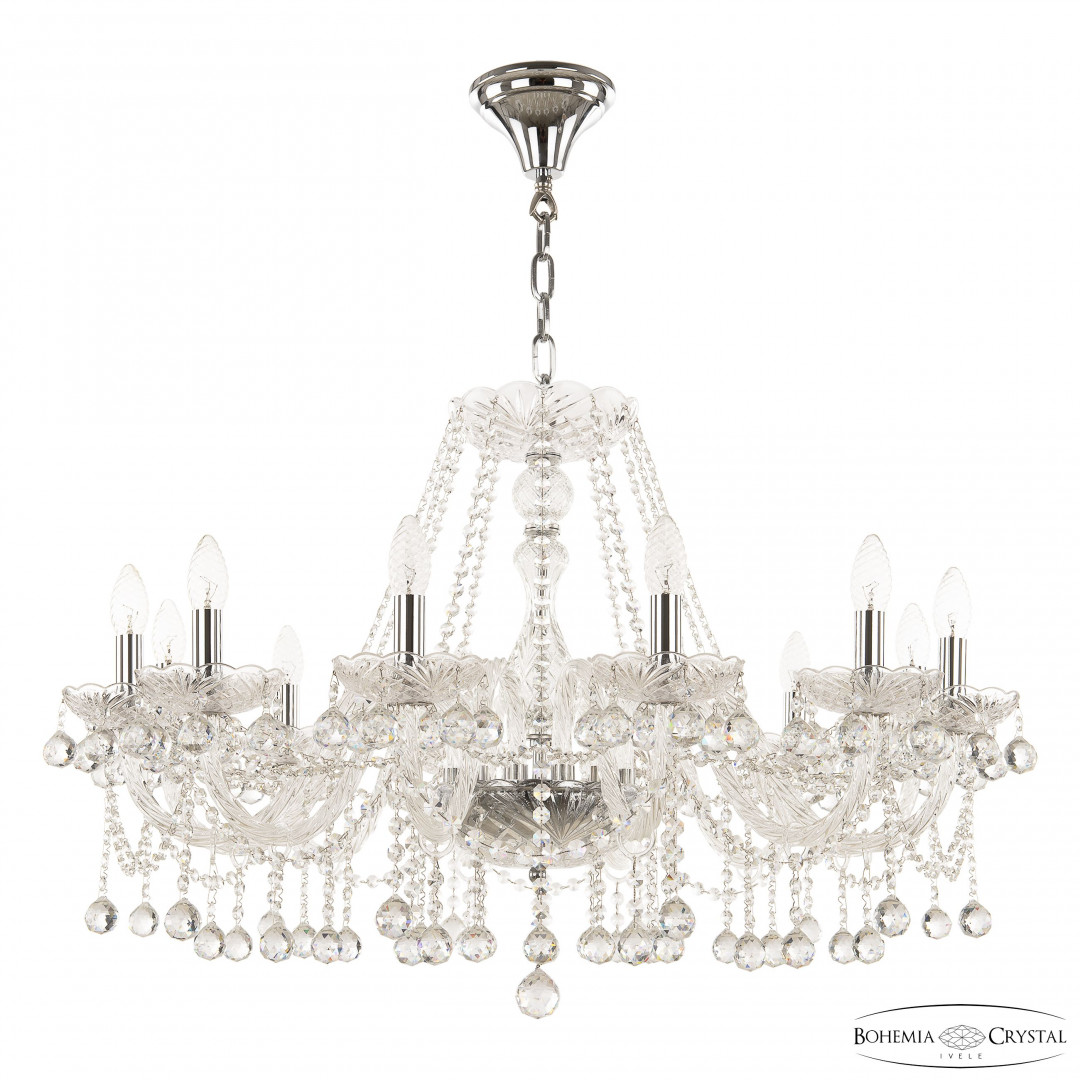 Люстра хрустальная 108/12/300 Ni Bohemia Ivele Crystal