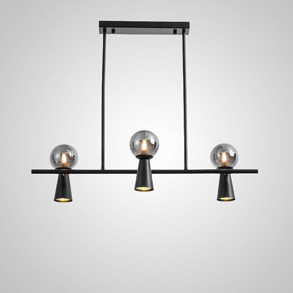 Потолочный светильник ABELINA LONG L6 Black Grey by ImperiumLoft