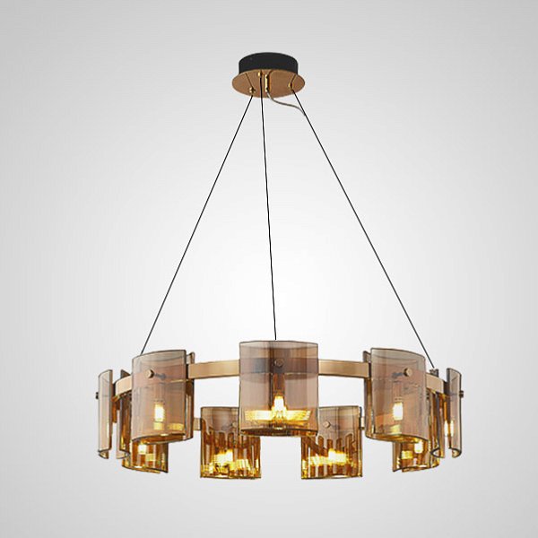 Подвесная люстра JANICE D80 Brass Amber by ImperiumLoft