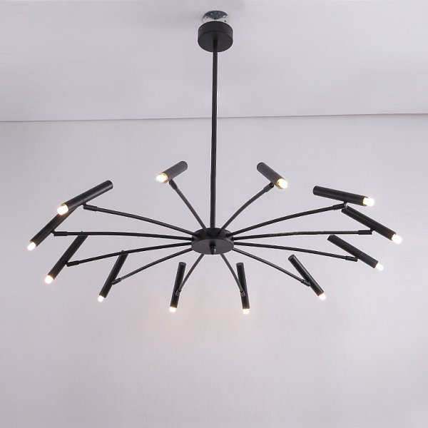 Люстра POP P40 Chandelier 12 lamps D100 Mod.A Black by ImperiumLoft