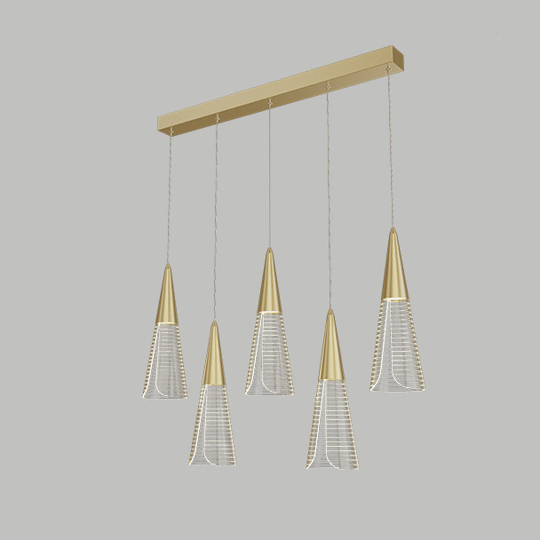 Подвесной светильник MANDORA L5 Brass Планка by ImperiumLoft