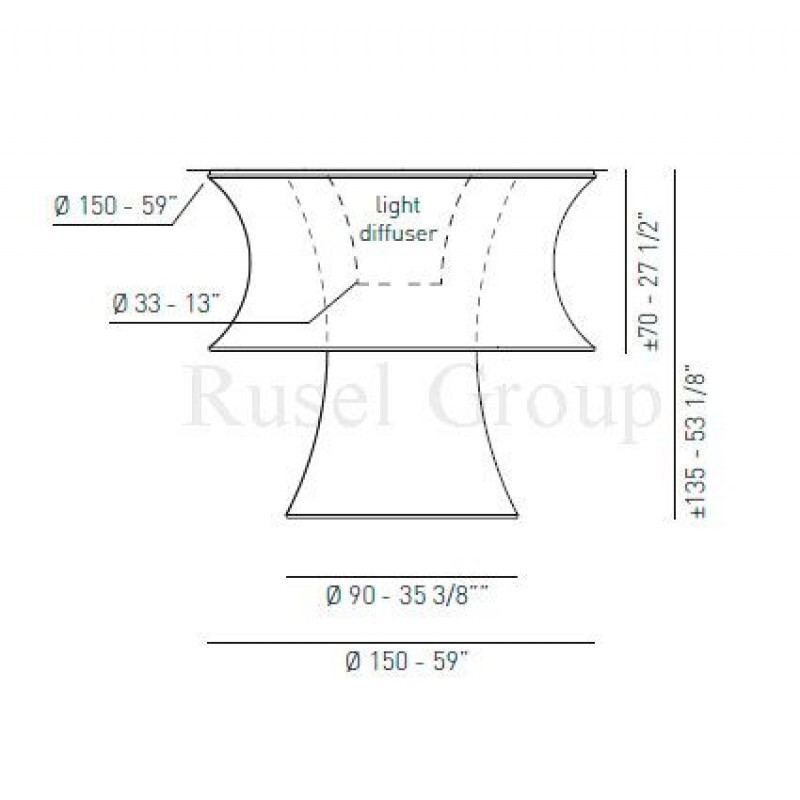 Потолочный светильник AXO LIGHT EULER PL GP