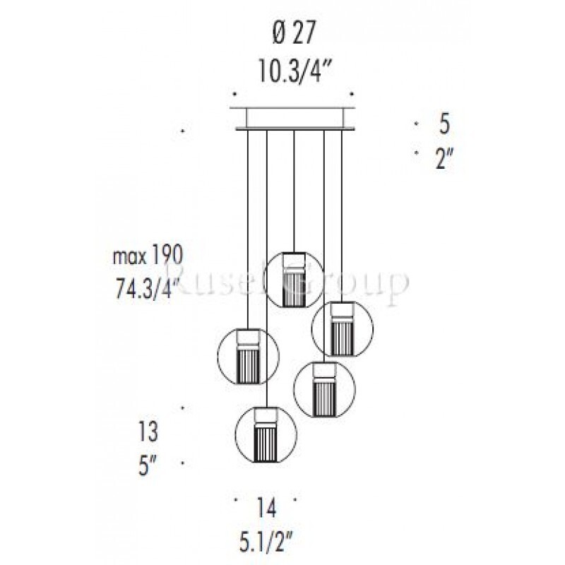 Подвесной светильник LEUCOS FAIRY S/S R5