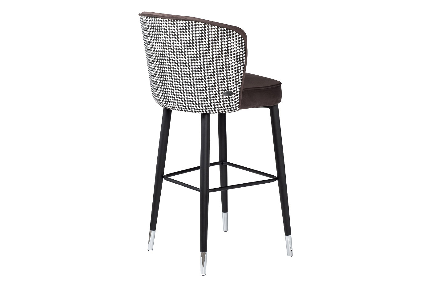 Стул барный велюровый серо-коричневый Garda Decor 30C-309W SER