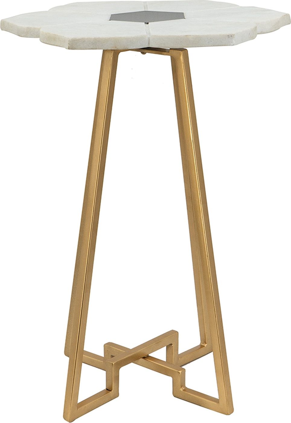 Столик акцентный с белым мрамором Glasar 78277-DS