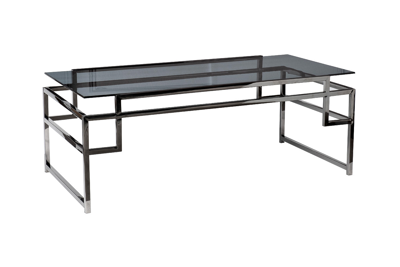 Стол журнальный темное стекло/темный хром Garda Decor 47ED-CT162BL