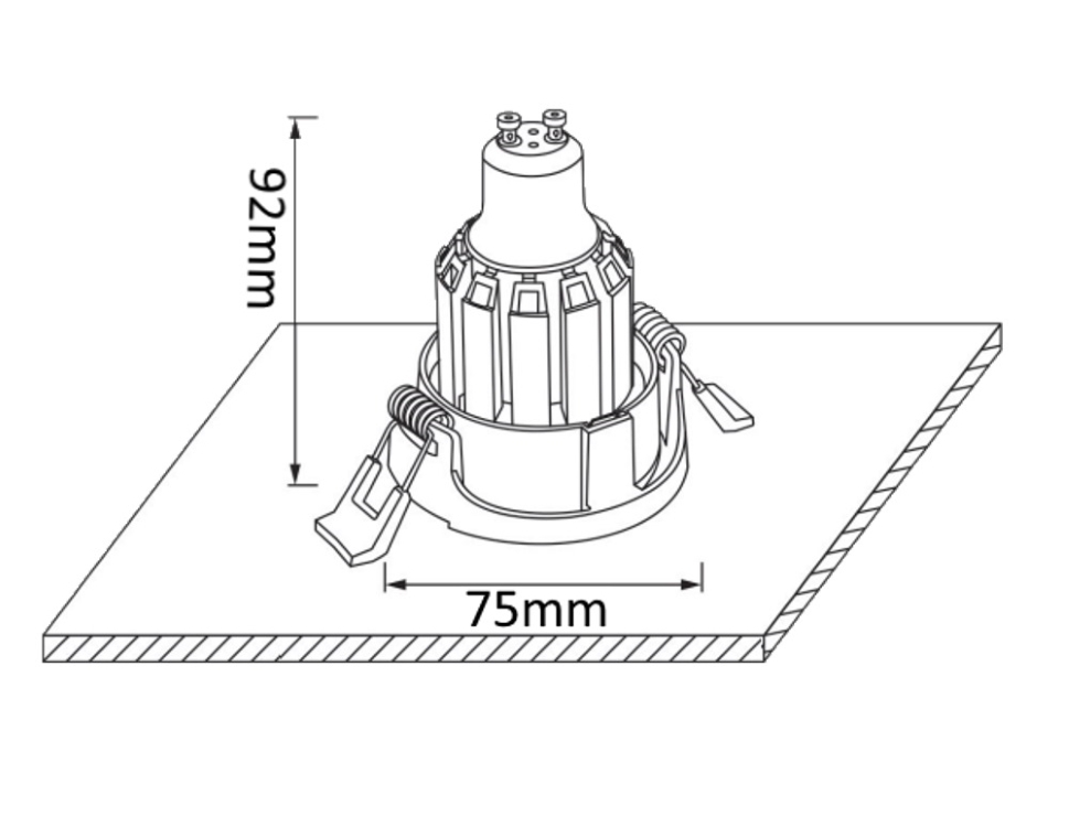 Светильник встроенный Crystal Lux CLT 003C1 BL
