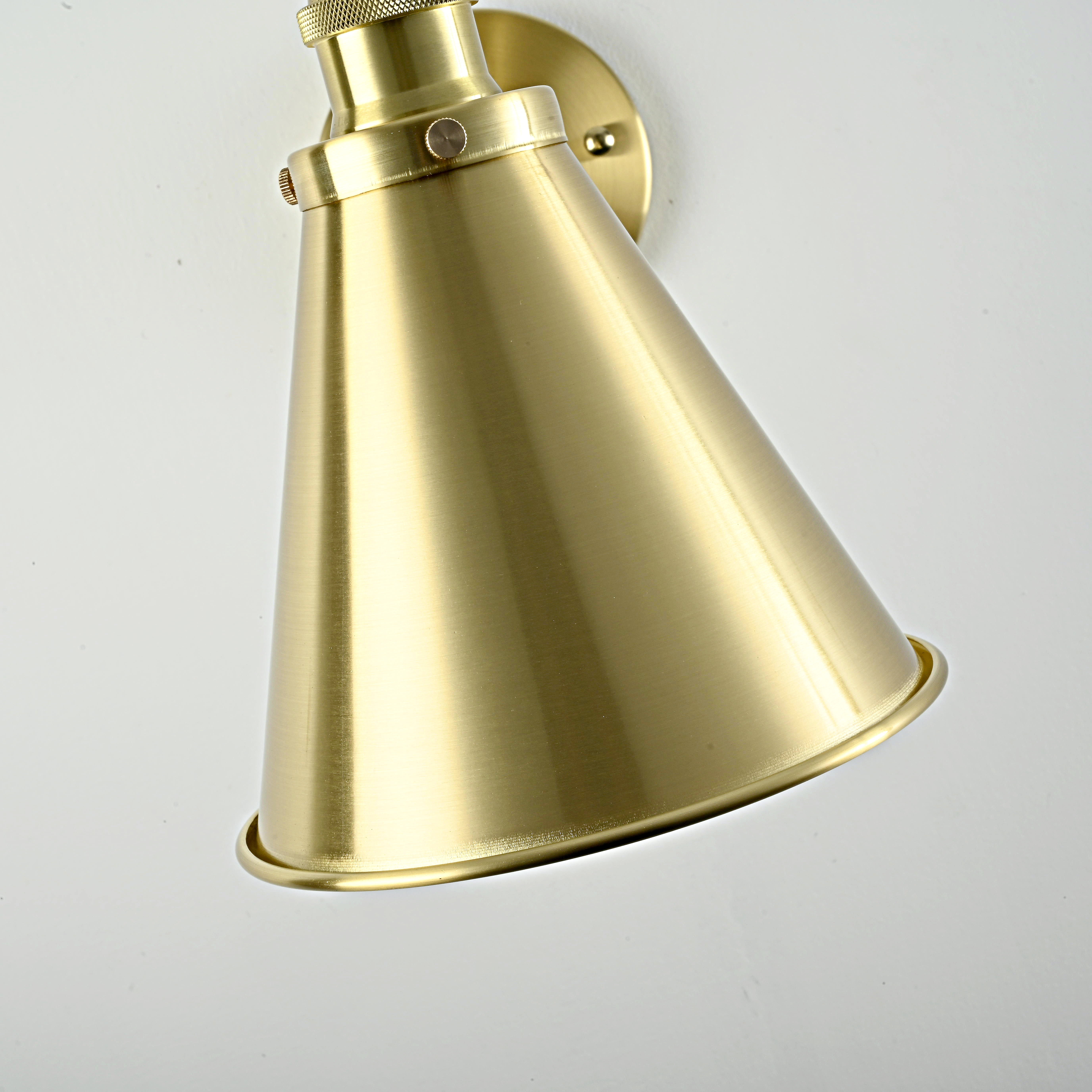 Бра Gloce Cone Shade Loft Industrial Metal Tall Gold By Imperiumloft