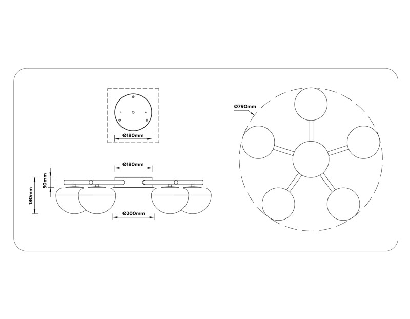 Накладная люстра Ambrella Light LH12009