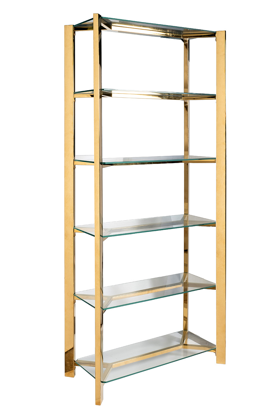 Стеллаж прозрачное стекло/золото Garda Decor GY-08728