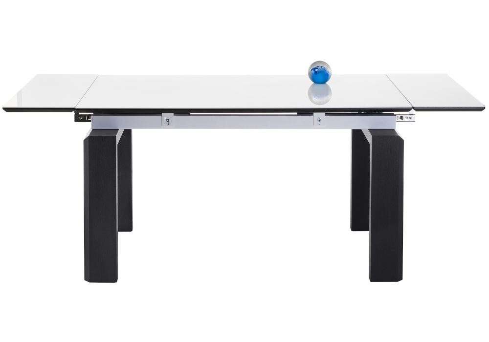 Стол стеклянный Woodville Давос белый / венге 462082