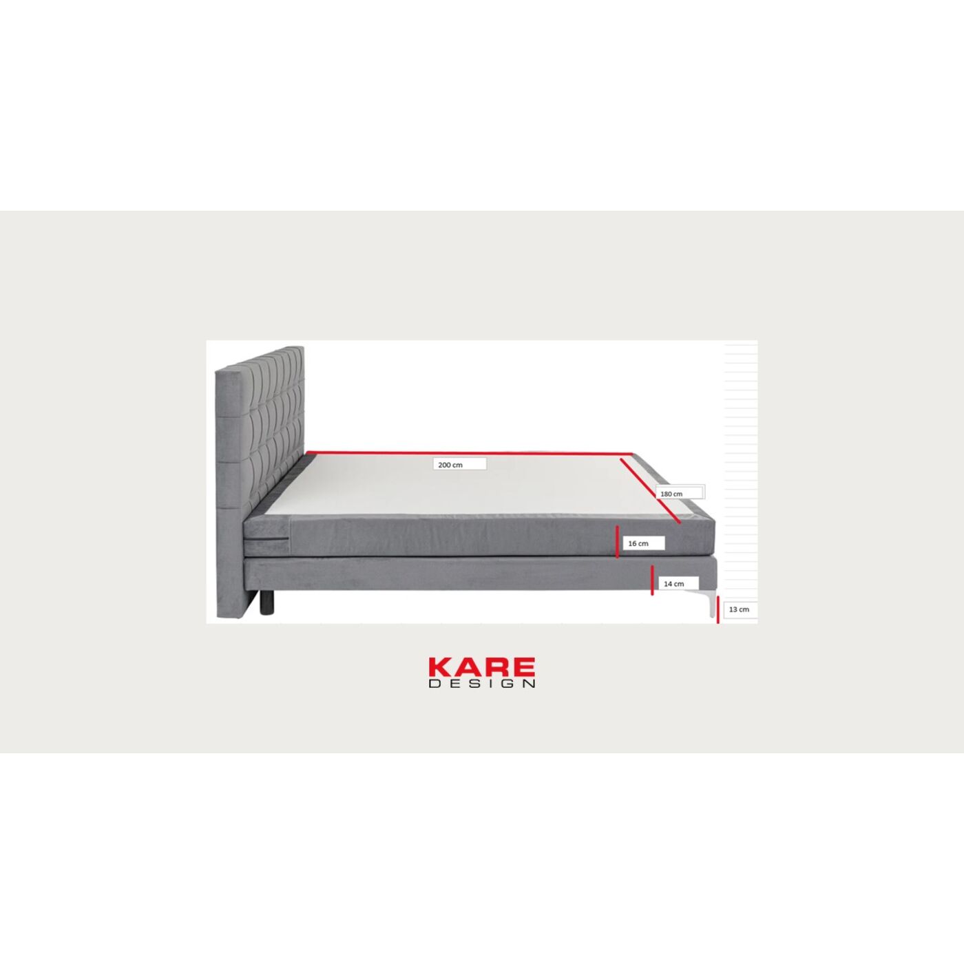 Base Boxspring Кровать Benito Sand 180x200cm KARE 70769