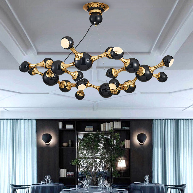 Дизайнерская люстра ATOMIC ROUND SUSPENSION White by ImperiumLoft