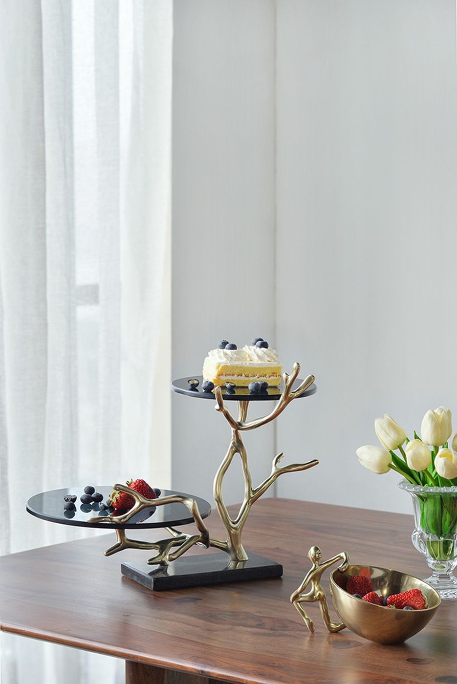 Блюдо сервировочное Гармония, -х уровневое Glasar 48457