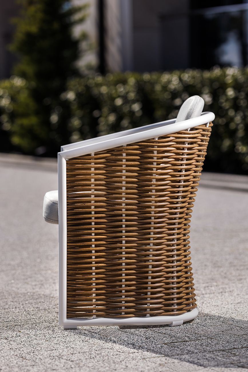 Кресло "Мэвис" уличное белое Garda Decor 39AR-KRES-403