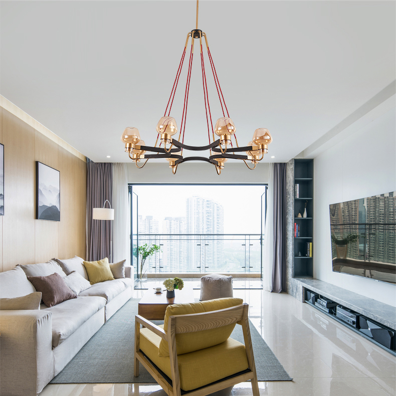 Люстра MONTALEMBERT by Studios 8 lamps Black/Amber by ImperiumLoft