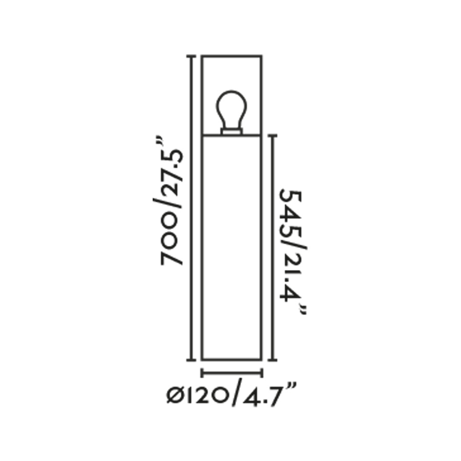 Проблесковый маячок Kila темно-серый/прозрачный H700 E27 Faro