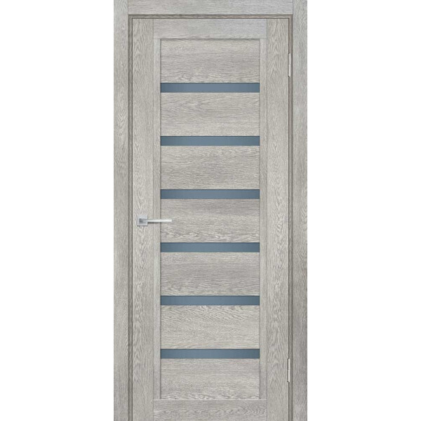 Межкомнатная дверь Graf ТЕХНО-807 графит сатинат Чиаро гриджио (1900 х 600)