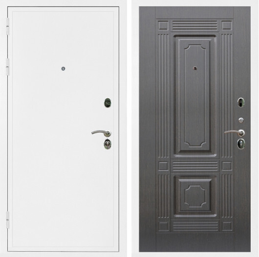 Дверь входная Graf Престиж Белая шагрень / МДФ 16 мм ФЛ-2 Венге