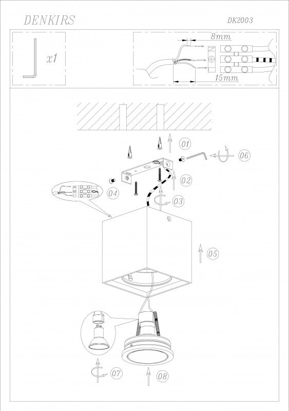 Накладной светильник Denkirs DK2003-BK